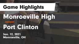 Monroeville High vs Port Clinton  Game Highlights - Jan. 12, 2021