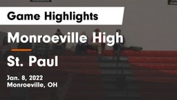 Monroeville High vs St. Paul  Game Highlights - Jan. 8, 2022