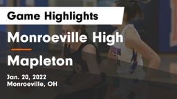 Monroeville High vs Mapleton  Game Highlights - Jan. 20, 2022
