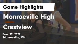 Monroeville High vs Crestview  Game Highlights - Jan. 29, 2022