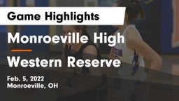 Monroeville High vs Western Reserve  Game Highlights - Feb. 5, 2022