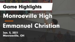 Monroeville High vs Emmanuel Christian Game Highlights - Jan. 5, 2021