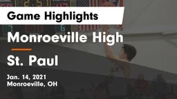 Monroeville High vs St. Paul  Game Highlights - Jan. 14, 2021