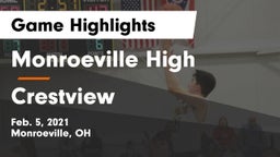 Monroeville High vs Crestview  Game Highlights - Feb. 5, 2021