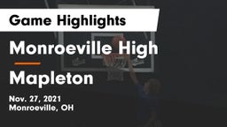 Monroeville High vs Mapleton  Game Highlights - Nov. 27, 2021