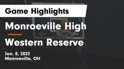 Monroeville High vs Western Reserve  Game Highlights - Jan. 8, 2022