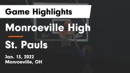 Monroeville High vs St. Pauls  Game Highlights - Jan. 13, 2022