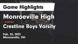 Monroeville High vs Crestline Boys Varsity Game Highlights - Feb. 25, 2022