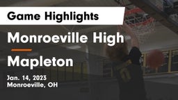 Monroeville High vs Mapleton  Game Highlights - Jan. 14, 2023
