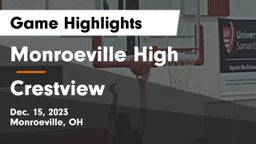 Monroeville High vs Crestview  Game Highlights - Dec. 15, 2023