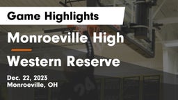 Monroeville High vs Western Reserve  Game Highlights - Dec. 22, 2023