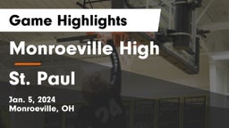 Monroeville High vs St. Paul  Game Highlights - Jan. 5, 2024
