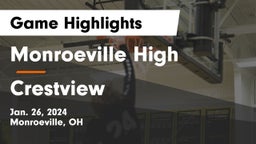 Monroeville High vs Crestview  Game Highlights - Jan. 26, 2024