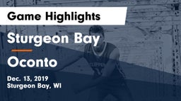 Sturgeon Bay  vs Oconto  Game Highlights - Dec. 13, 2019