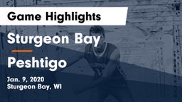 Sturgeon Bay  vs Peshtigo  Game Highlights - Jan. 9, 2020