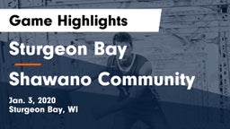Sturgeon Bay  vs Shawano Community  Game Highlights - Jan. 3, 2020