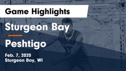 Sturgeon Bay  vs Peshtigo  Game Highlights - Feb. 7, 2020