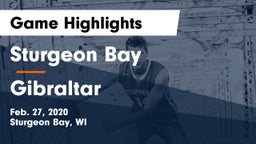 Sturgeon Bay  vs Gibraltar  Game Highlights - Feb. 27, 2020