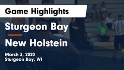 Sturgeon Bay  vs New Holstein  Game Highlights - March 3, 2020