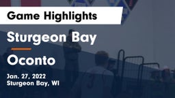 Sturgeon Bay  vs Oconto  Game Highlights - Jan. 27, 2022