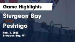 Sturgeon Bay  vs Peshtigo  Game Highlights - Feb. 3, 2023