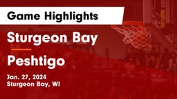 Sturgeon Bay  vs Peshtigo  Game Highlights - Jan. 27, 2024