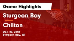 Sturgeon Bay  vs Chilton  Game Highlights - Dec. 28, 2018
