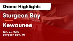 Sturgeon Bay  vs Kewaunee  Game Highlights - Jan. 23, 2020