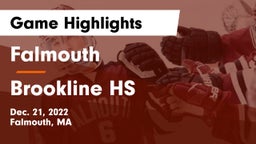 Falmouth  vs Brookline HS Game Highlights - Dec. 21, 2022