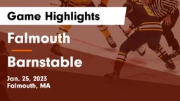 Falmouth  vs Barnstable  Game Highlights - Jan. 25, 2023