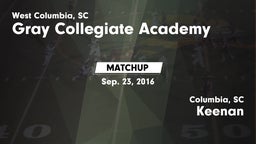 Matchup: Gray Collegiate vs. Keenan  2016