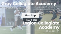 Matchup: Gray Collegiate vs. Legion Collegiate Academy 2020