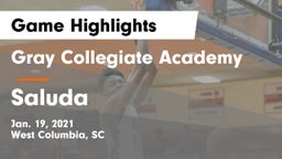 Gray Collegiate Academy vs Saluda  Game Highlights - Jan. 19, 2021