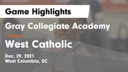 Gray Collegiate Academy vs West Catholic  Game Highlights - Dec. 29, 2021