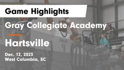 Gray Collegiate Academy vs Hartsville  Game Highlights - Dec. 12, 2023