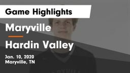 Maryville  vs Hardin Valley  Game Highlights - Jan. 10, 2020