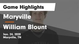 Maryville  vs William Blount  Game Highlights - Jan. 24, 2020
