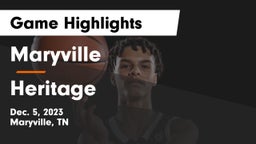 Maryville  vs Heritage  Game Highlights - Dec. 5, 2023