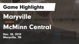 Maryville  vs McMinn Central Game Highlights - Dec. 28, 2018