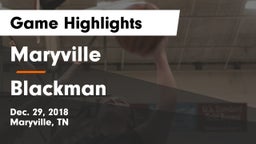 Maryville  vs Blackman  Game Highlights - Dec. 29, 2018