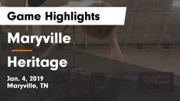 Maryville  vs Heritage  Game Highlights - Jan. 4, 2019