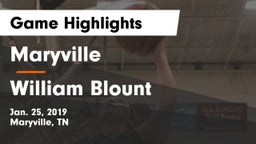 Maryville  vs William Blount  Game Highlights - Jan. 25, 2019