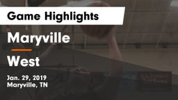 Maryville  vs West Game Highlights - Jan. 29, 2019