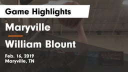 Maryville  vs William Blount  Game Highlights - Feb. 16, 2019