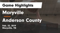 Maryville  vs Anderson County  Game Highlights - Feb. 22, 2019