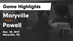 Maryville  vs Powell  Game Highlights - Dec. 28, 2019