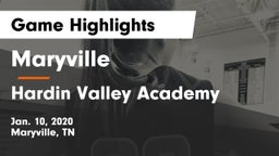 Maryville  vs Hardin Valley Academy Game Highlights - Jan. 10, 2020