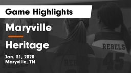 Maryville  vs Heritage  Game Highlights - Jan. 31, 2020
