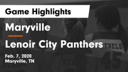 Maryville  vs Lenoir City Panthers Game Highlights - Feb. 7, 2020