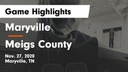 Maryville  vs Meigs County  Game Highlights - Nov. 27, 2020